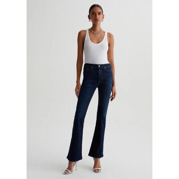 AG JEANS NWT Farrah Boot High Rise Jean in Vapor Wash in Soho // 24 x32 - Picture 1 of 13